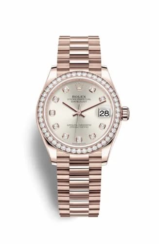 Rolex Datejust 31 Rose Gold / Diamond / Silver - Diamond / President 278285rbr-0030 — фото часов Rolex Datejust 31 Rose Gold / Diamond / Silver - Diamond / President 278285rbr-0030 — фото часов