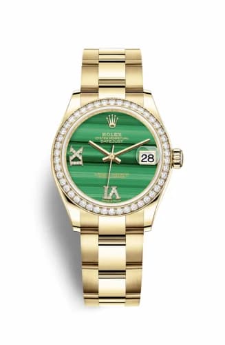 Rolex Datejust 31 Yellow Gold / Diamond / Malachite / Oyster 278288rbr-0003 — фото часов Rolex Datejust 31 Yellow Gold / Diamond / Malachite / Oyster 278288rbr-0003 — фото часов