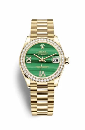 Rolex Datejust 31 Yellow Gold / Diamond / Malachite / President 278288rbr-0004 — фото часов Rolex Datejust 31 Yellow Gold / Diamond / Malachite / President 278288rbr-0004 — фото часов