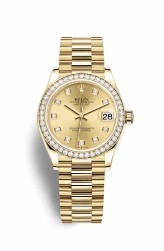 Rolex Datejust 31 Yellow Gold / Diamond / Champagne - Diamond / President 278288rbr-0005 — фото часов Rolex Datejust 31 Yellow Gold / Diamond / Champagne - Diamond / President 278288rbr-0005 — фото часов