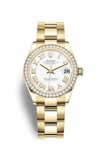 Rolex Datejust 31 Yellow Gold / Diamond / White - Roman / Oyster 278288rbr-0008 — фото часов Rolex Datejust 31 Yellow Gold / Diamond / White - Roman / Oyster 278288rbr-0008 — фото часов