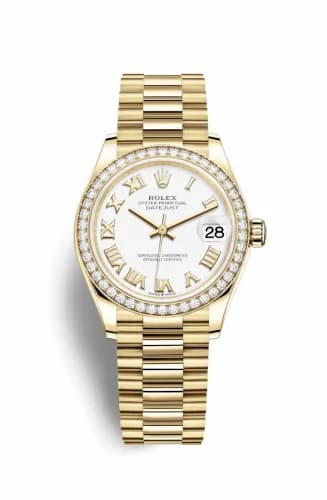Rolex Datejust 31 Yellow Gold - Diamond / White - Roman / President 278288rbr-0009 — фото часов Rolex Datejust 31 Yellow Gold - Diamond / White - Roman / President 278288rbr-0009 — фото часов
