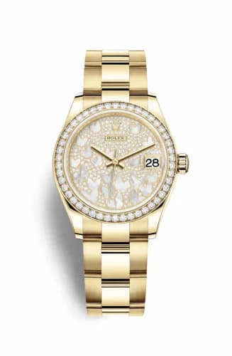 Rolex Datejust 31 Yellow Gold / Diamond / Butterfly / Oyster 278288rbr-0010 — фото часов Rolex Datejust 31 Yellow Gold / Diamond / Butterfly / Oyster 278288rbr-0010 — фото часов