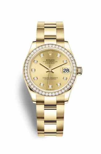 Rolex Datejust 31 Yellow Gold / Diamond / Champagne - Diamond / Oyster 278288rbr-0012 — фото часов Rolex Datejust 31 Yellow Gold / Diamond / Champagne - Diamond / Oyster 278288rbr-0012 — фото часов