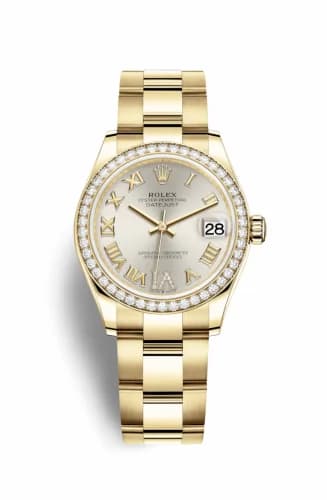 Rolex Datejust 31 Yellow Gold / Diamond / Silver - Roman / Oyster 278288rbr-0019 — фото часов Rolex Datejust 31 Yellow Gold / Diamond / Silver - Roman / Oyster 278288rbr-0019 — фото часов
