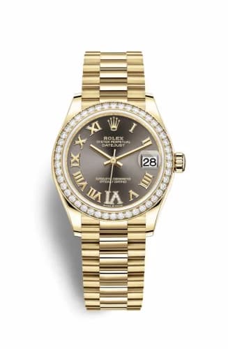Rolex Datejust 31 Yellow Gold / Diamond / Grey - Roman / President 278288rbr-0026 — фото часов Rolex Datejust 31 Yellow Gold / Diamond / Grey - Roman / President 278288rbr-0026 — фото часов