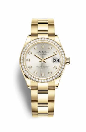 Rolex Datejust 31 Yellow Gold / Diamond / Silver - Diamond / Oyster 278288rbr-0027 — фото часов Rolex Datejust 31 Yellow Gold / Diamond / Silver - Diamond / Oyster 278288rbr-0027 — фото часов