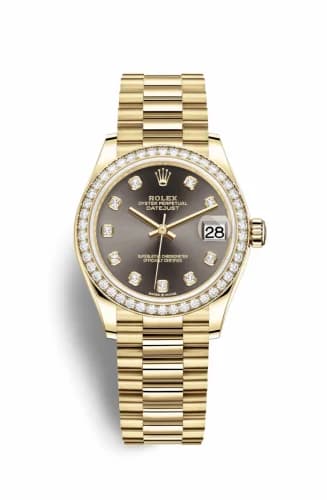 Rolex Datejust 31 Yellow Gold / Diamond / Grey - Diamond / President 278288rbr-0030 — фото часов Rolex Datejust 31 Yellow Gold / Diamond / Grey - Diamond / President 278288rbr-0030 — фото часов