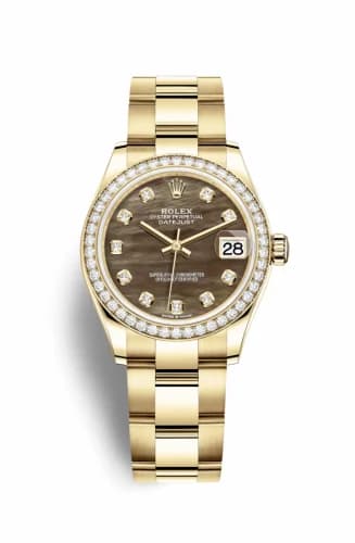 Rolex Datejust 31 Yellow Gold / Diamond / Black MOP / Oyster 278288rbr-0031 — фото часов Rolex Datejust 31 Yellow Gold / Diamond / Black MOP / Oyster 278288rbr-0031 — фото часов
