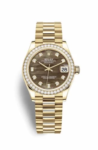 Rolex Datejust 31 Yellow Gold / Diamond / Black MOP / President 278288rbr-0032 — фото часов Rolex Datejust 31 Yellow Gold / Diamond / Black MOP / President 278288rbr-0032 — фото часов