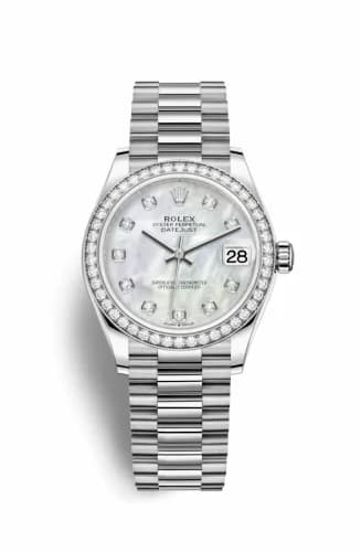 Rolex Datejust 31 White Gold / Diamond / MOP / President 278289rbr-0005 — фото часов Rolex Datejust 31 White Gold / Diamond / MOP / President 278289rbr-0005 — фото часов