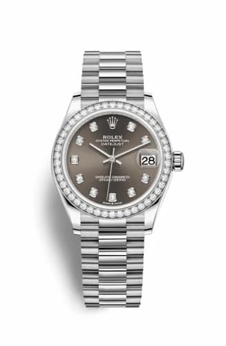 Rolex Datejust 31 White Gold / Diamond / Grey - Diamond / President 278289rbr-0006 — фото часов Rolex Datejust 31 White Gold / Diamond / Grey - Diamond / President 278289rbr-0006 — фото часов
