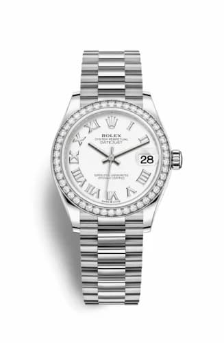 Rolex Datejust 31 White Gold / Diamond / White - Roman / President 278289rbr-0007 — фото часов Rolex Datejust 31 White Gold / Diamond / White - Roman / President 278289rbr-0007 — фото часов