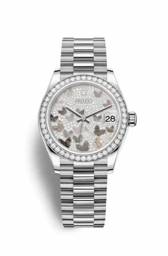 Rolex Datejust 31 White Gold / Diamond / Butterfly / President 278289rbr-0008 — фото часов Rolex Datejust 31 White Gold / Diamond / Butterfly / President 278289rbr-0008 — фото часов