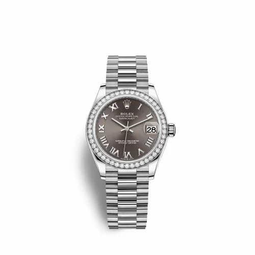 Rolex Datejust 31 White Gold Diamond / Grey - Roman 278289rbr-0017 — фото часов Rolex Datejust 31 White Gold Diamond / Grey - Roman 278289rbr-0017 — фото часов