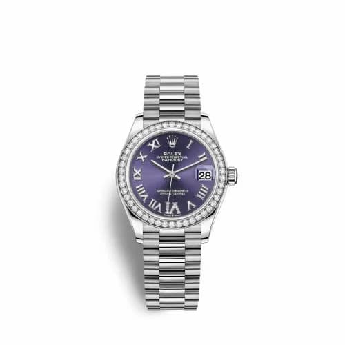 Rolex Datejust 31 White Gold Diamond / Aubergine - Roman 278289rbr-0019 — фото часов Rolex Datejust 31 White Gold Diamond / Aubergine - Roman 278289rbr-0019 — фото часов