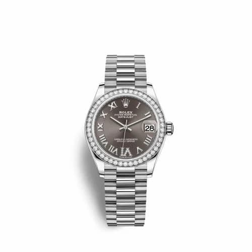 Rolex Datejust 31 White Gold Diamond / Grey - Roman 278289rbr-0020 — фото часов Rolex Datejust 31 White Gold Diamond / Grey - Roman 278289rbr-0020 — фото часов