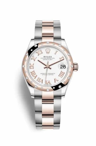 Rolex Datejust 31 Stainless Steel/ Rose Gold / Domed - Diamond / White - Roman / Oyster 278341rbr-0001 — фото часов Rolex Datejust 31 Stainless Steel/ Rose Gold / Domed - Diamond / White - Roman / Oyster 278341rbr-0001 — фото часов
