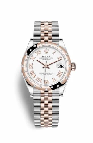 Rolex Datejust 31 Stainless Steel/ Rose Gold / Domed - Diamond / White - Roman / Jubilee 278341rbr-0002 — фото часов Rolex Datejust 31 Stainless Steel/ Rose Gold / Domed - Diamond / White - Roman / Jubilee 278341rbr-0002 — фото часов
