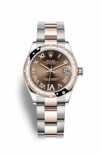 Rolex Datejust 31 Stainless Steel/ Rose Gold / Domed - Diamond / Chocolate - Roman / Oyster 278341rbr-0003 — фото часов Rolex Datejust 31 Stainless Steel/ Rose Gold / Domed - Diamond / Chocolate - Roman / Oyster 278341rbr-0003 — фото часов