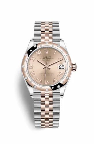 Rolex Datejust 31 Stainless Steel/ Rose Gold / Domed - Diamond / Rose - Roman / Jubilee 278341rbr-0006 — фото часов Rolex Datejust 31 Stainless Steel/ Rose Gold / Domed - Diamond / Rose - Roman / Jubilee 278341rbr-0006 — фото часов