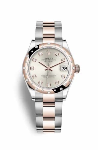 Rolex Datejust 31 Stainless Steel/ Rose Gold / Domed - Diamond / Silver - Diamond / Oyster 278341rbr-0015 — фото часов Rolex Datejust 31 Stainless Steel/ Rose Gold / Domed - Diamond / Silver - Diamond / Oyster 278341rbr-0015 — фото часов