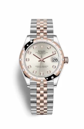 Rolex Datejust 31 Stainless Steel/ Rose Gold / Domed - Diamond / Silver - Diamond / Jubilee 278341rbr-0016 — фото часов Rolex Datejust 31 Stainless Steel/ Rose Gold / Domed - Diamond / Silver - Diamond / Jubilee 278341rbr-0016 — фото часов