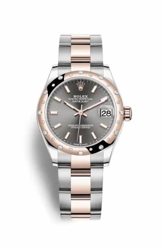 Rolex Datejust 31 Stainless Steel/ Rose Gold / Domed - Diamond / Grey / Oyster 278341rbr-0017 — фото часов Rolex Datejust 31 Stainless Steel/ Rose Gold / Domed - Diamond / Grey / Oyster 278341rbr-0017 — фото часов