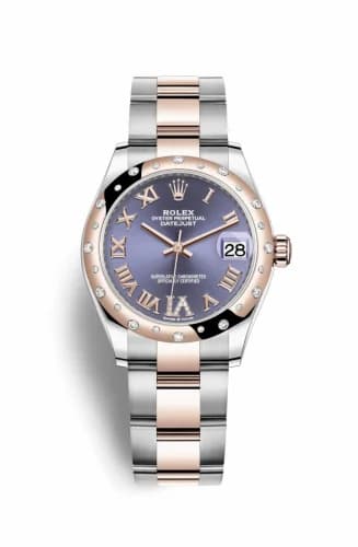 Rolex Datejust 31 Stainless Steel/ Rose Gold / Domed - Diamond / Aubergine - Roman / Oyster 278341rbr-0019 — фото часов Rolex Datejust 31 Stainless Steel/ Rose Gold / Domed - Diamond / Aubergine - Roman / Oyster 278341rbr-0019 — фото часов