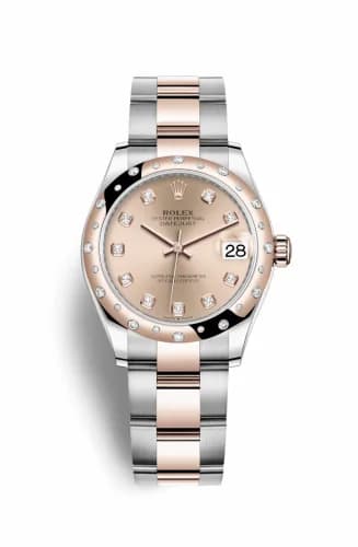 Rolex Datejust 31 Stainless Steel/ Rose Gold / Domed - Diamond / Rose - Diamond / Oyster 278341rbr-0023 — фото часов Rolex Datejust 31 Stainless Steel/ Rose Gold / Domed - Diamond / Rose - Diamond / Oyster 278341rbr-0023 — фото часов