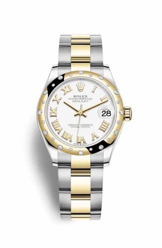 Rolex Datejust 31 Stainless Steel / Yellow Gold / Domed - Diamond / White - Roman / Oyster 278343rbr-0001 — фото часов Rolex Datejust 31 Stainless Steel / Yellow Gold / Domed - Diamond / White - Roman / Oyster 278343rbr-0001 — фото часов