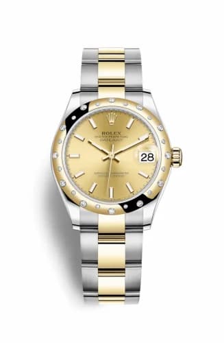 Rolex Datejust 31 Stainless Steel / Yellow Gold / Domed - Diamond / Champagne / Oyster 278343rbr-0013 — фото часов Rolex Datejust 31 Stainless Steel / Yellow Gold / Domed - Diamond / Champagne / Oyster 278343rbr-0013 — фото часов
