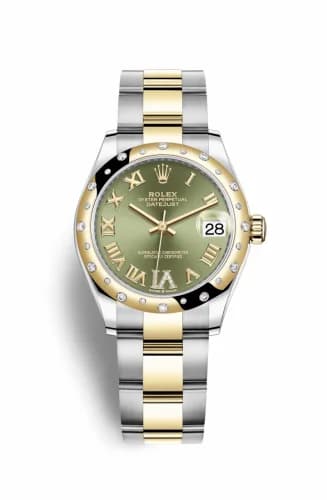 Rolex Datejust 31 Stainless Steel / Yellow Gold / Domed - Diamond / Olive - Roman / Oyster 278343rbr-0015 — фото часов Rolex Datejust 31 Stainless Steel / Yellow Gold / Domed - Diamond / Olive - Roman / Oyster 278343rbr-0015 — фото часов