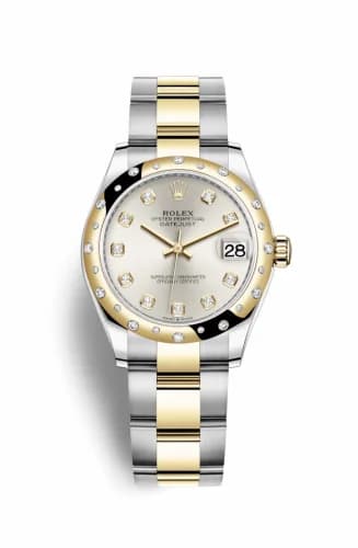Rolex Datejust 31 Stainless Steel / Yellow Gold / Domed - Diamond / Silver - Diamond / Oyster 278343rbr-0019 — фото часов Rolex Datejust 31 Stainless Steel / Yellow Gold / Domed - Diamond / Silver - Diamond / Oyster 278343rbr-0019 — фото часов