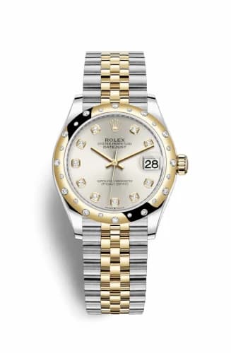 Rolex Datejust 31 Stainless Steel / Yellow Gold / Domed - Diamond / Silver - Diamond / Jubilee 278343rbr-0020 — фото часов Rolex Datejust 31 Stainless Steel / Yellow Gold / Domed - Diamond / Silver - Diamond / Jubilee 278343rbr-0020 — фото часов