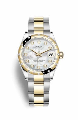 Rolex Datejust 31 Stainless Steel / Yellow Gold / Domed - Diamond / MOP / Oyster 278343rbr-0027 — фото часов Rolex Datejust 31 Stainless Steel / Yellow Gold / Domed - Diamond / MOP / Oyster 278343rbr-0027 — фото часов