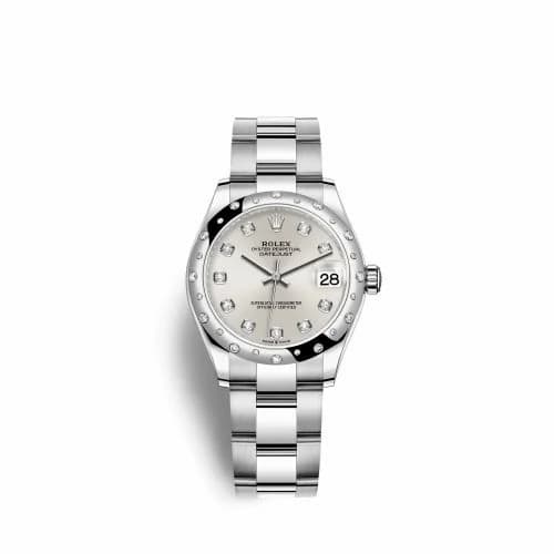 Rolex Datejust 31 Stainless Steel Domed Diamond / Oyster / Silver - Diamond 278344RBR-0031 — фото часов Rolex Datejust 31 Stainless Steel Domed Diamond / Oyster / Silver - Diamond 278344RBR-0031 — фото часов