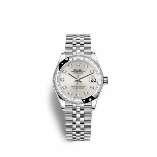 Rolex Datejust 31 Stainless Steel Domed Diamond / Jubilee / Silver - Diamond 278344RBR-0032 — фото часов Rolex Datejust 31 Stainless Steel Domed Diamond / Jubilee / Silver - Diamond 278344RBR-0032 — фото часов