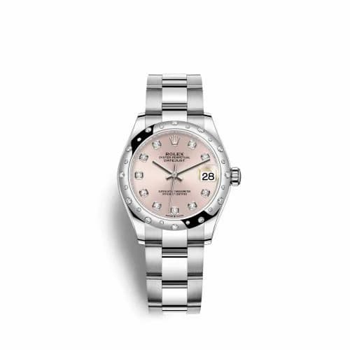 Rolex Datejust 31 Stainless Steel Domed Diamond / Oyster / Pink - Diamond 278344RBR-0033 — фото часов Rolex Datejust 31 Stainless Steel Domed Diamond / Oyster / Pink - Diamond 278344RBR-0033 — фото часов