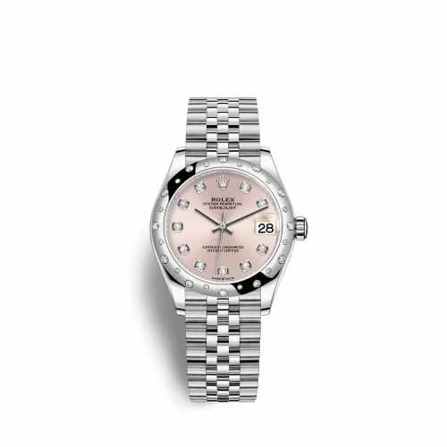 Rolex Datejust 31 Stainless Steel Domed Diamond / Jubilee / Pink - Diamond 278344RBR-0034 — фото часов Rolex Datejust 31 Stainless Steel Domed Diamond / Jubilee / Pink - Diamond 278344RBR-0034 — фото часов