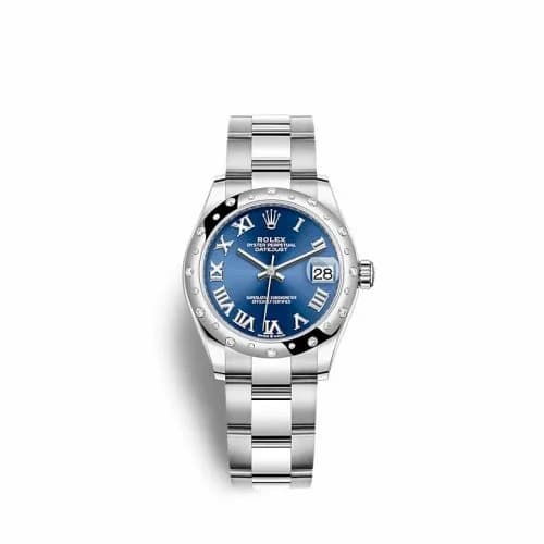 Rolex Datejust 31 Stainless Steel / Domed - Diamond / Blue - Roman / Oyster 278344RBR-0035 — фото часов Rolex Datejust 31 Stainless Steel / Domed - Diamond / Blue - Roman / Oyster 278344RBR-0035 — фото часов