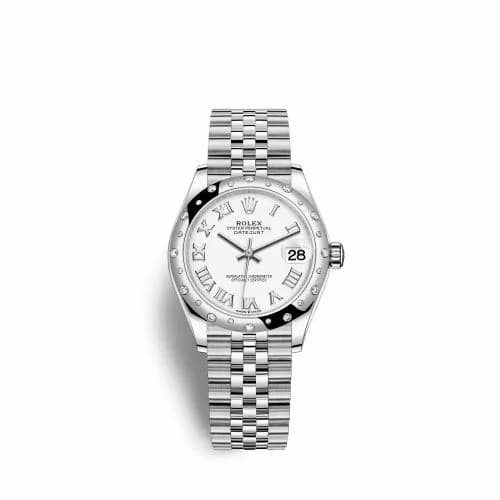 Rolex Datejust 31 Stainless Steel Domed Diamond / Jubilee / White - Roman 278344rbr-0012 — фото часов Rolex Datejust 31 Stainless Steel Domed Diamond / Jubilee / White - Roman 278344rbr-0012 — фото часов