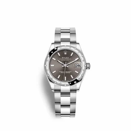 Rolex Datejust 31 Stainless Steel Domed Diamond / Oyster / Grey 278344rbr-0017 — фото часов Rolex Datejust 31 Stainless Steel Domed Diamond / Oyster / Grey 278344rbr-0017 — фото часов