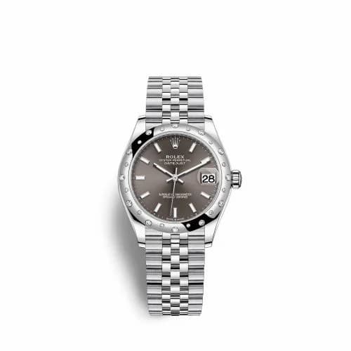 Rolex Datejust 31 Stainless Steel Domed Diamond / Jubilee / Grey 278344rbr-0018 — фото часов Rolex Datejust 31 Stainless Steel Domed Diamond / Jubilee / Grey 278344rbr-0018 — фото часов