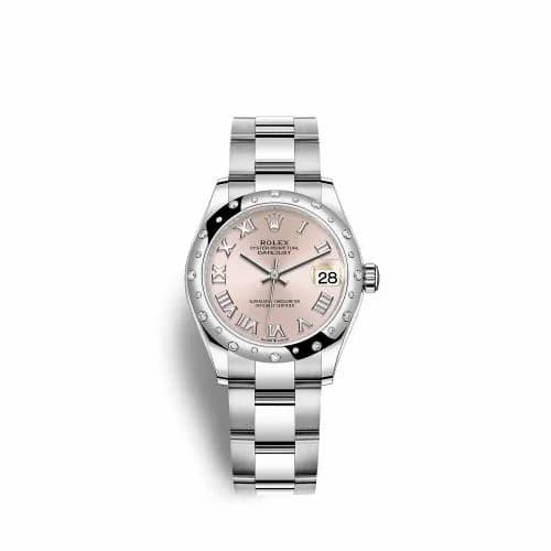 Rolex Datejust 31 Stainless Steel Domed Diamond / Oyster / Pink - Roman 278344rbr-0021 — фото часов Rolex Datejust 31 Stainless Steel Domed Diamond / Oyster / Pink - Roman 278344rbr-0021 — фото часов