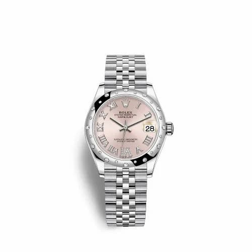 Rolex Datejust 31 Stainless Steel Domed Diamond / Jubilee / Pink - Roman 278344rbr-0026 — фото часов Rolex Datejust 31 Stainless Steel Domed Diamond / Jubilee / Pink - Roman 278344rbr-0026 — фото часов