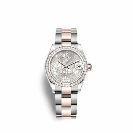 Rolex Datejust 31 Stainless Steel - Rose Gold / Diamond/ Silver - Floral / Oyster 278381RBR-0031 — фото часов Rolex Datejust 31 Stainless Steel - Rose Gold / Diamond/ Silver - Floral / Oyster 278381RBR-0031 — фото часов