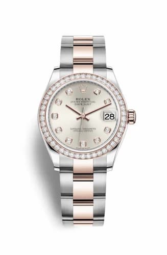 Rolex Datejust 31 Stainless Steel/ Rose Gold / Diamond / Silver - Diamond / Oyster 278381rbr-0015 — фото часов Rolex Datejust 31 Stainless Steel/ Rose Gold / Diamond / Silver - Diamond / Oyster 278381rbr-0015 — фото часов