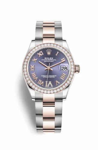 Rolex Datejust 31 Stainless Steel/ Rose Gold / Diamond / Aubergine - Roman / Oyster 278381rbr-0019 — фото часов Rolex Datejust 31 Stainless Steel/ Rose Gold / Diamond / Aubergine - Roman / Oyster 278381rbr-0019 — фото часов