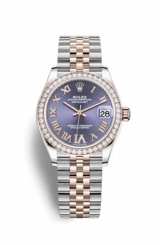 Rolex Datejust 31 Stainless Steel/ Rose Gold / Diamond / Aubergine - Roman / Jubilee 278381rbr-0020 — фото часов Rolex Datejust 31 Stainless Steel/ Rose Gold / Diamond / Aubergine - Roman / Jubilee 278381rbr-0020 — фото часов